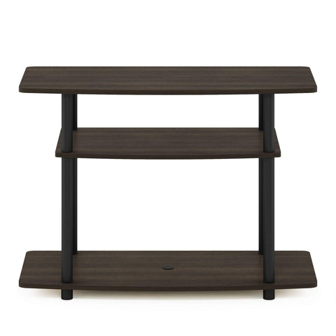 Furinno Turn-N-Tube stand dark brown and black finish