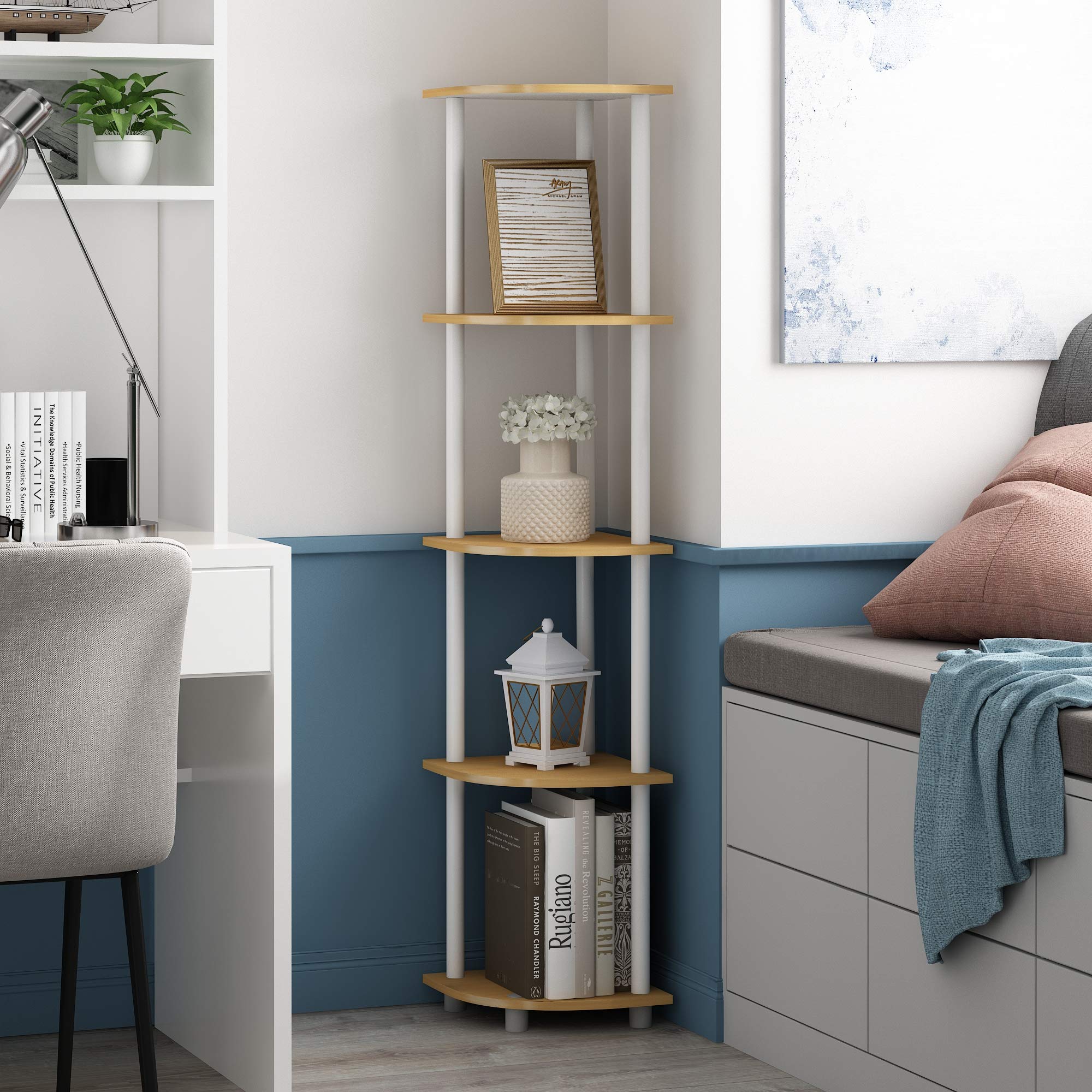 Furinno Turn-N-Tube includes a wall-anchor kit for added stability.