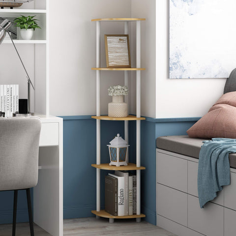 Furinno Turn-N-Tube includes a wall-anchor kit for added stability.