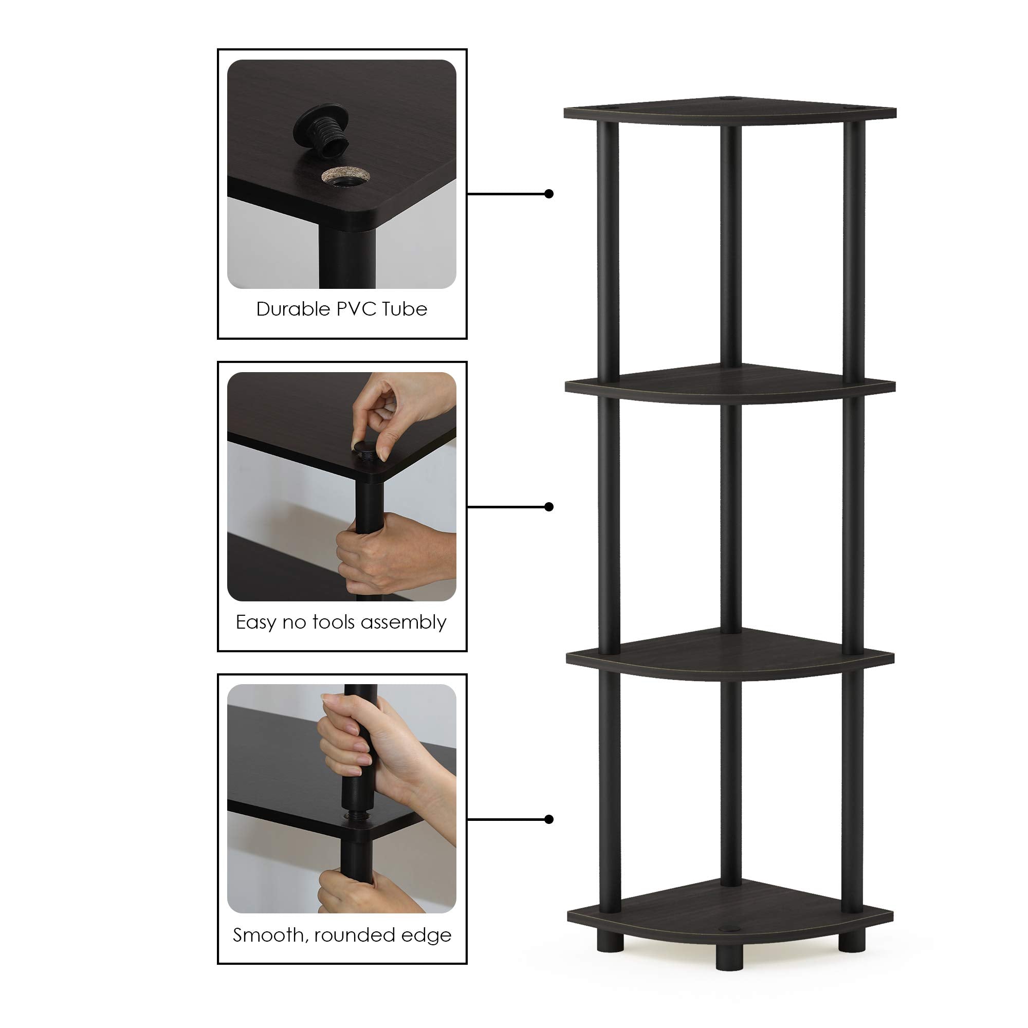 Furinno Turn-N-Tube built with FSC-certified wood and recycled PVC tubes