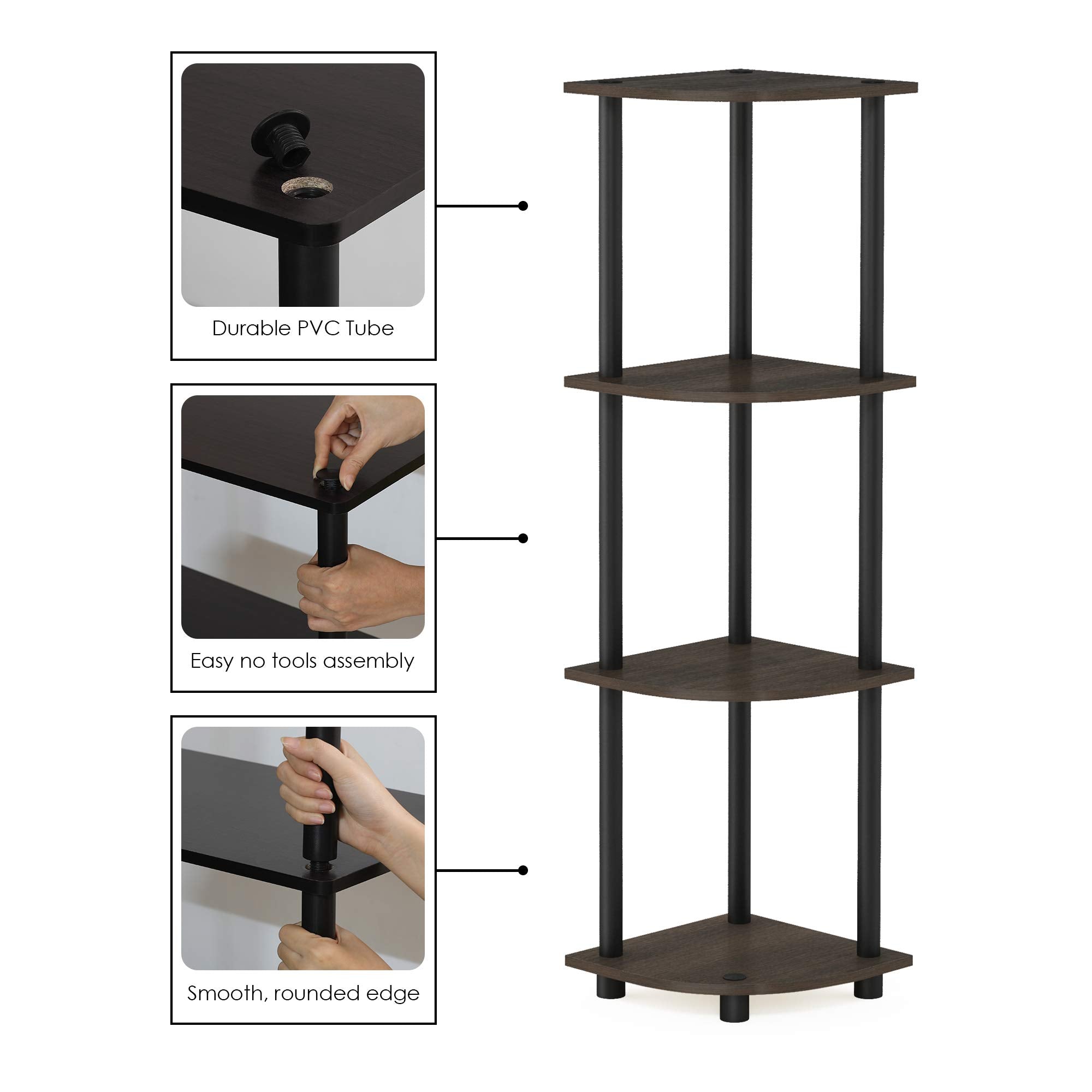 Furinno Turn-N-Tube sturdy built from durable composite wood and tubes.