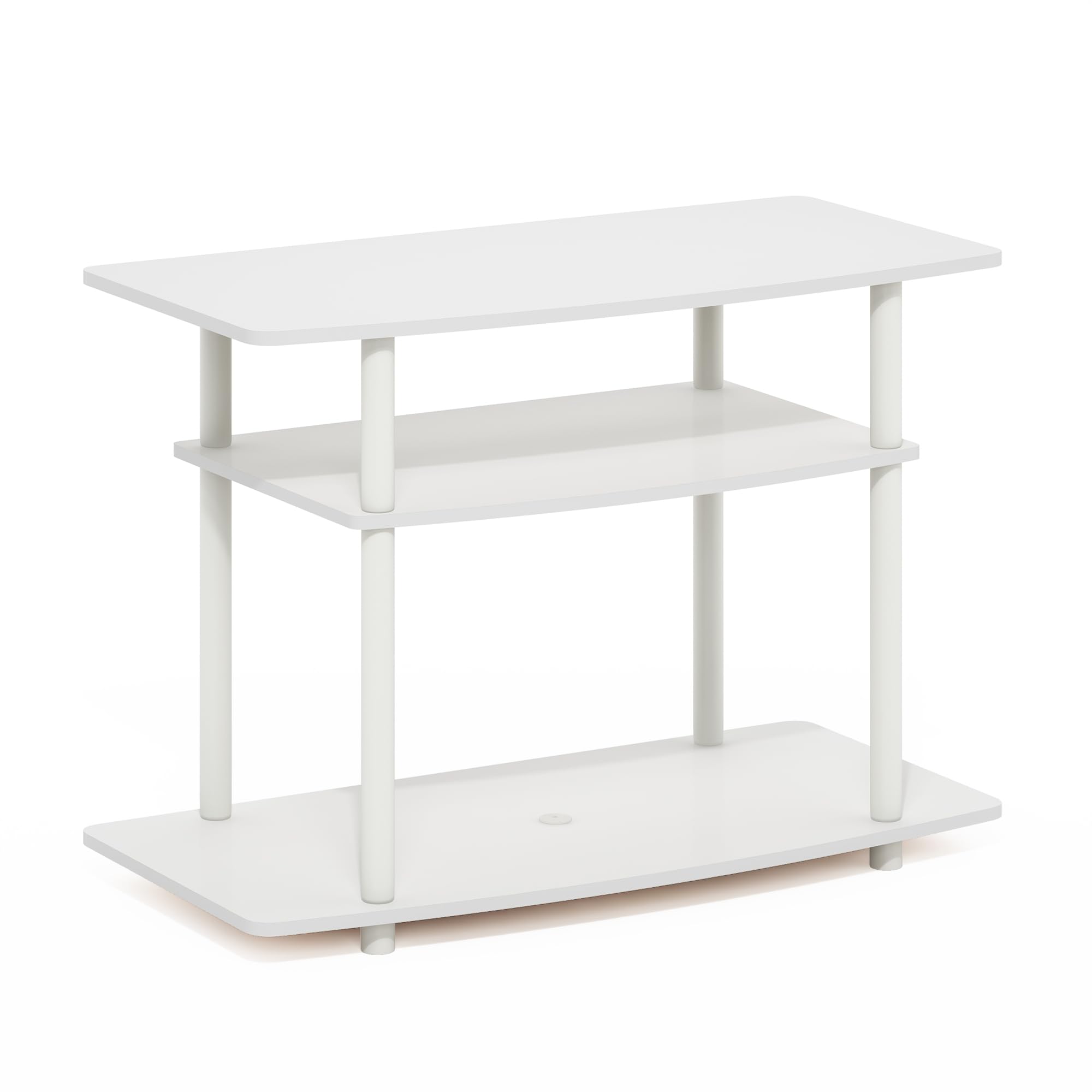 3-tier shelves hold media players and consoles securely.