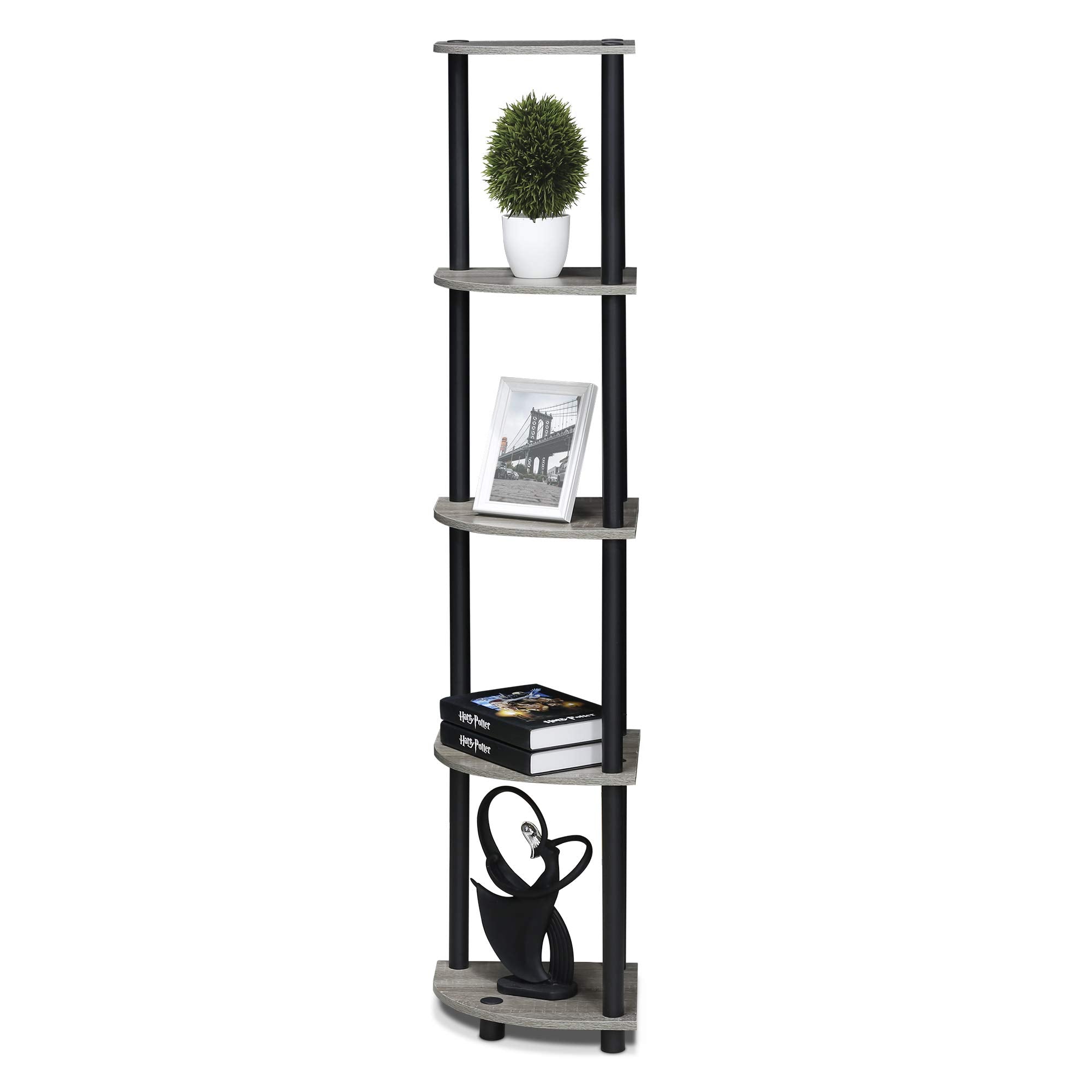 Furinno Turn-N-Tube wall-anchor kit enhances stability.