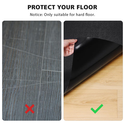 FURKIT vinyl floor mat living room area is waterproof and easy to clean.