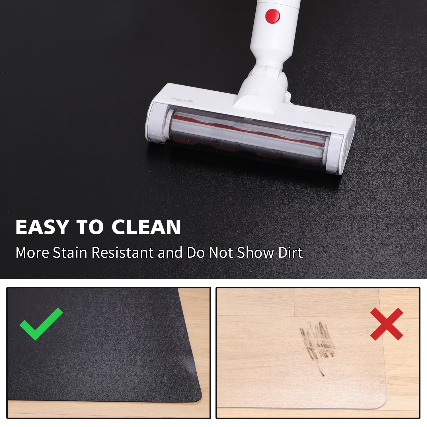 FURKIT vinyl floor mat waterproof surface stays clean during outdoor use.