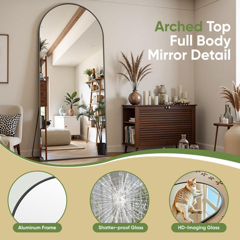 Furnbar aluminum frame mirror is lightweight yet durable for frequent repositioning.