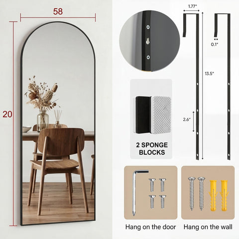 Furnbar HD imaging mirror delivers crisp reflections for accurate outfit checks.