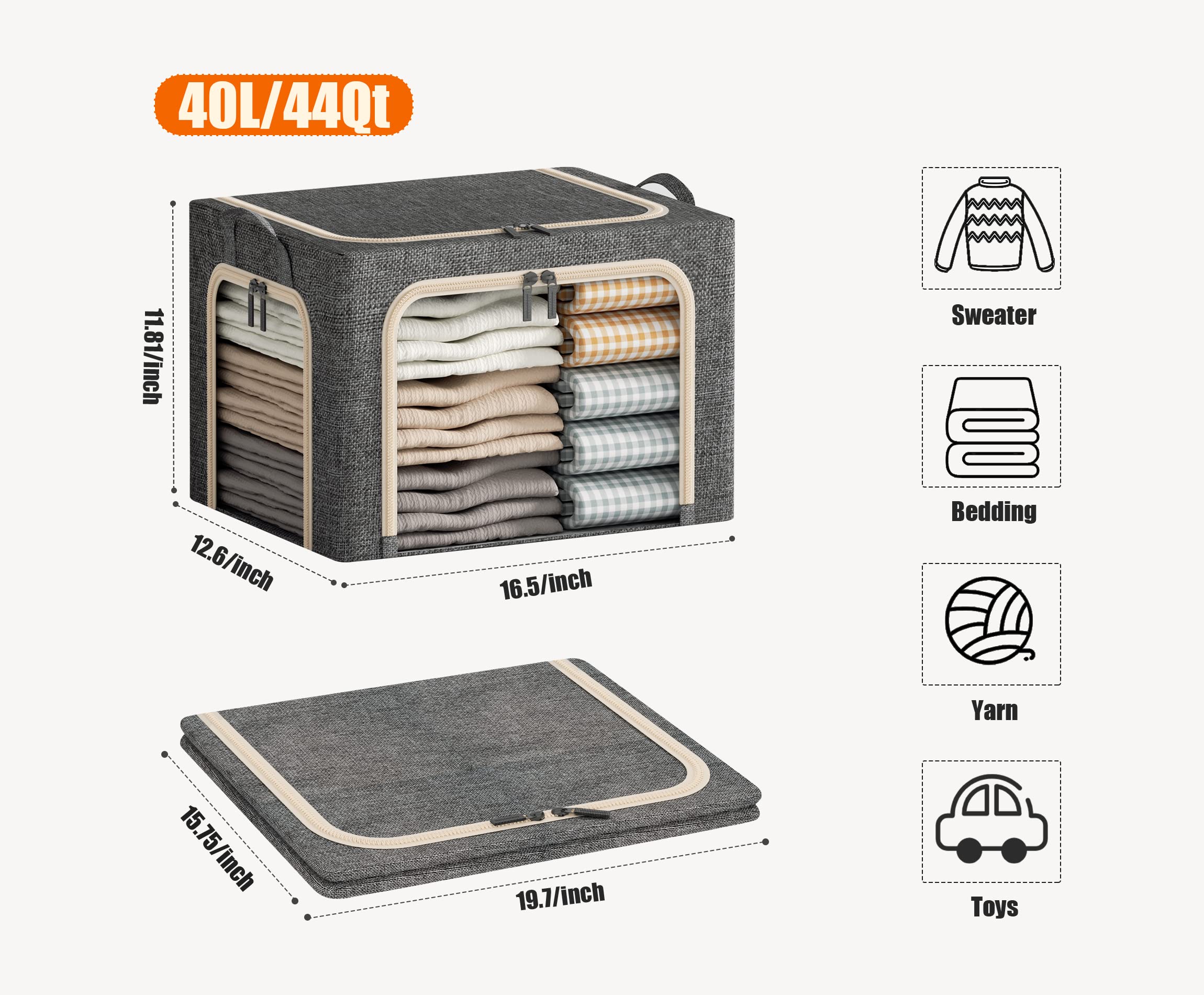 Furnhome dark grey tone complements modern closets and shelves