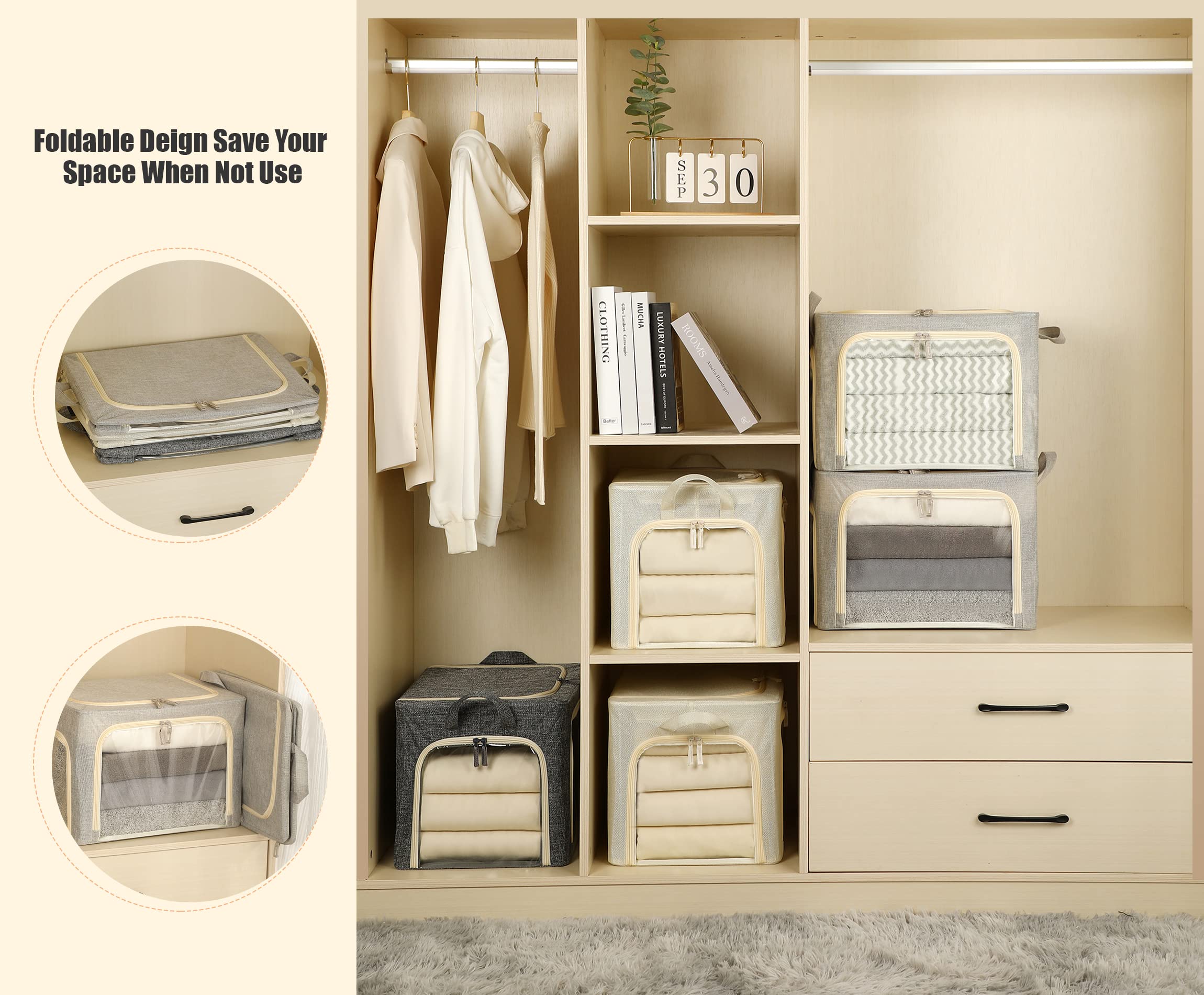 Furnhome durable handles and reinforced frame enable easy relocation of bins.