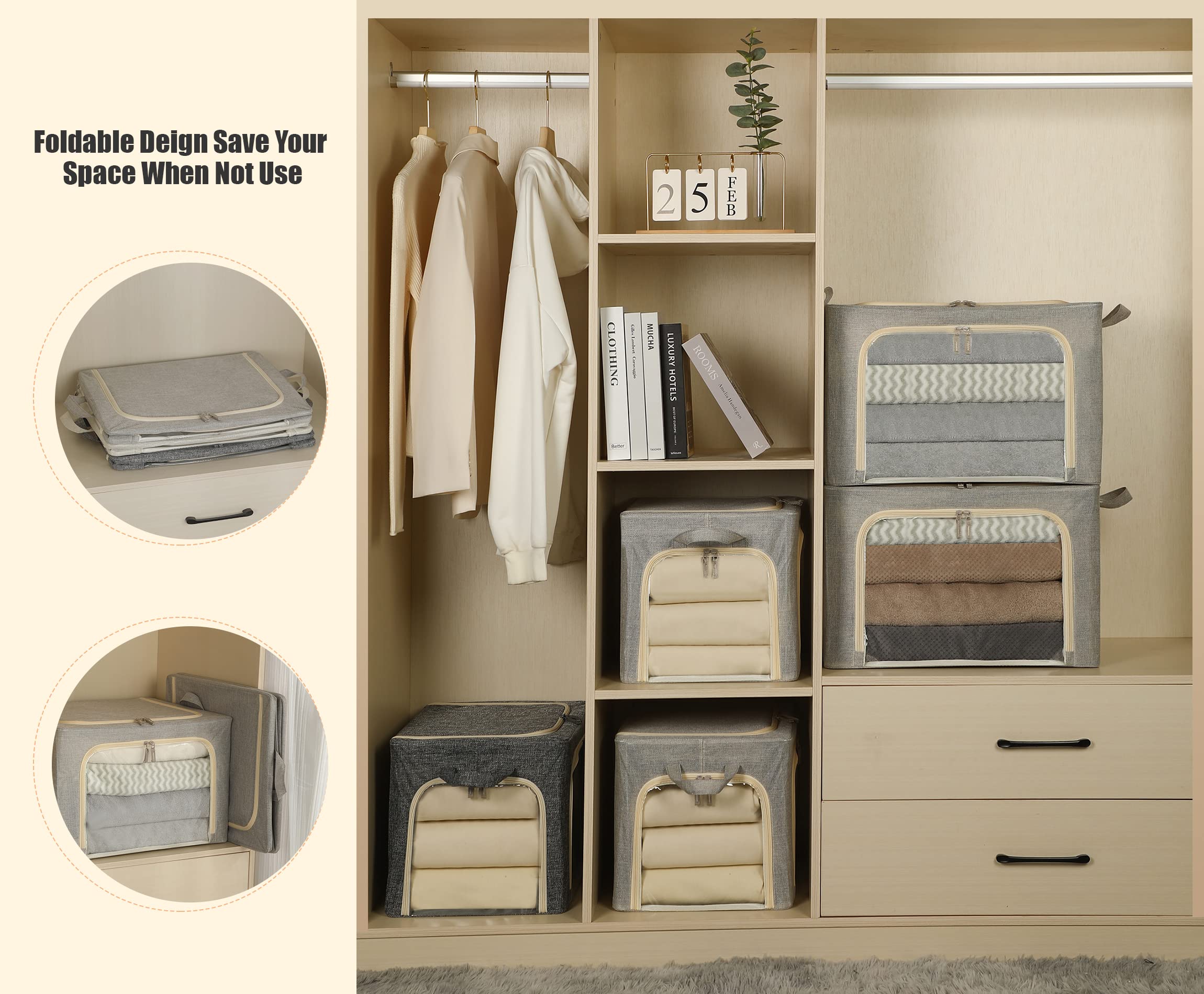 Furnhome sturdy metal frame bin maintains shape during movement.