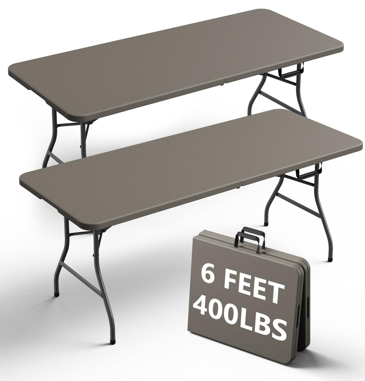 FurniEdge folding table 6ft length for versatile indoor and outdoor events.