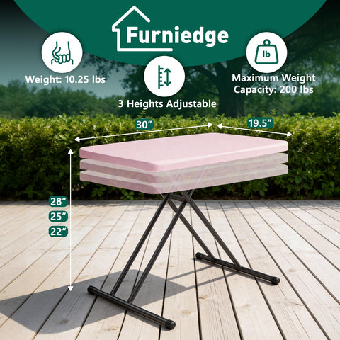 FurniEdge table folded compactly for easy storage and transport.