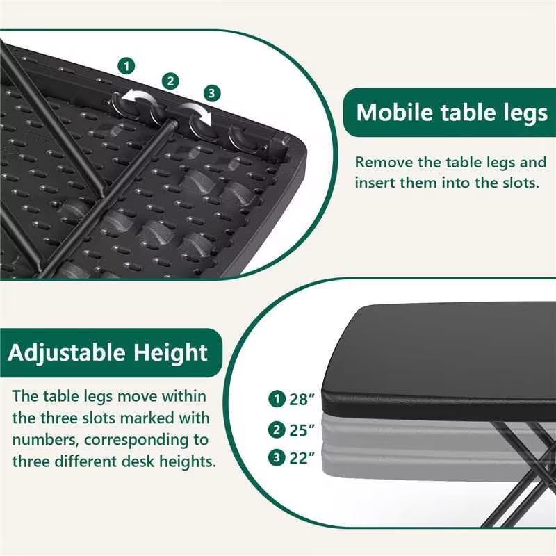 FurniEdge folding design supports compact storage and portable use