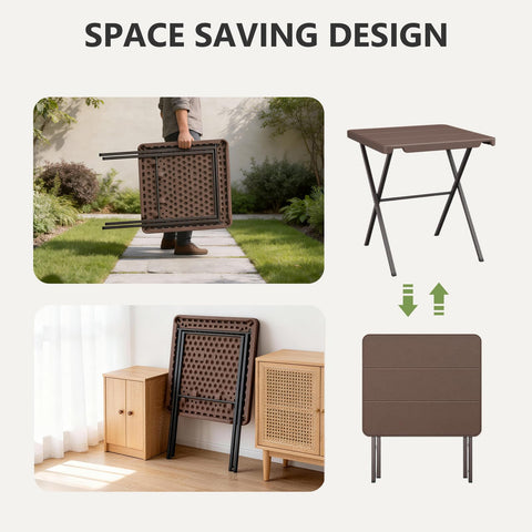 FurniEdge all-weather tabletop resists water and scratches for outdoor use.