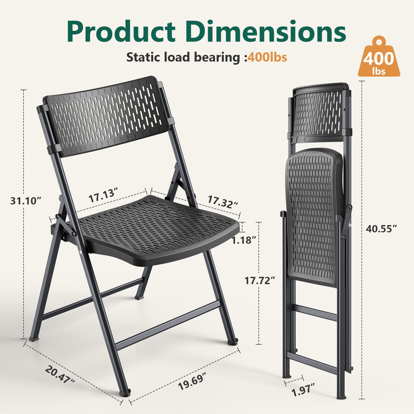 FurniEdge indoor-outdoor folding chair: versatile seating for homes and venues