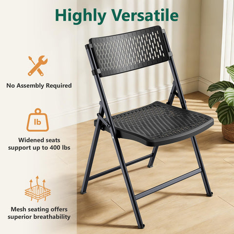 FurniEdge no-assembly folding chairs: quick setup for dining rooms and events