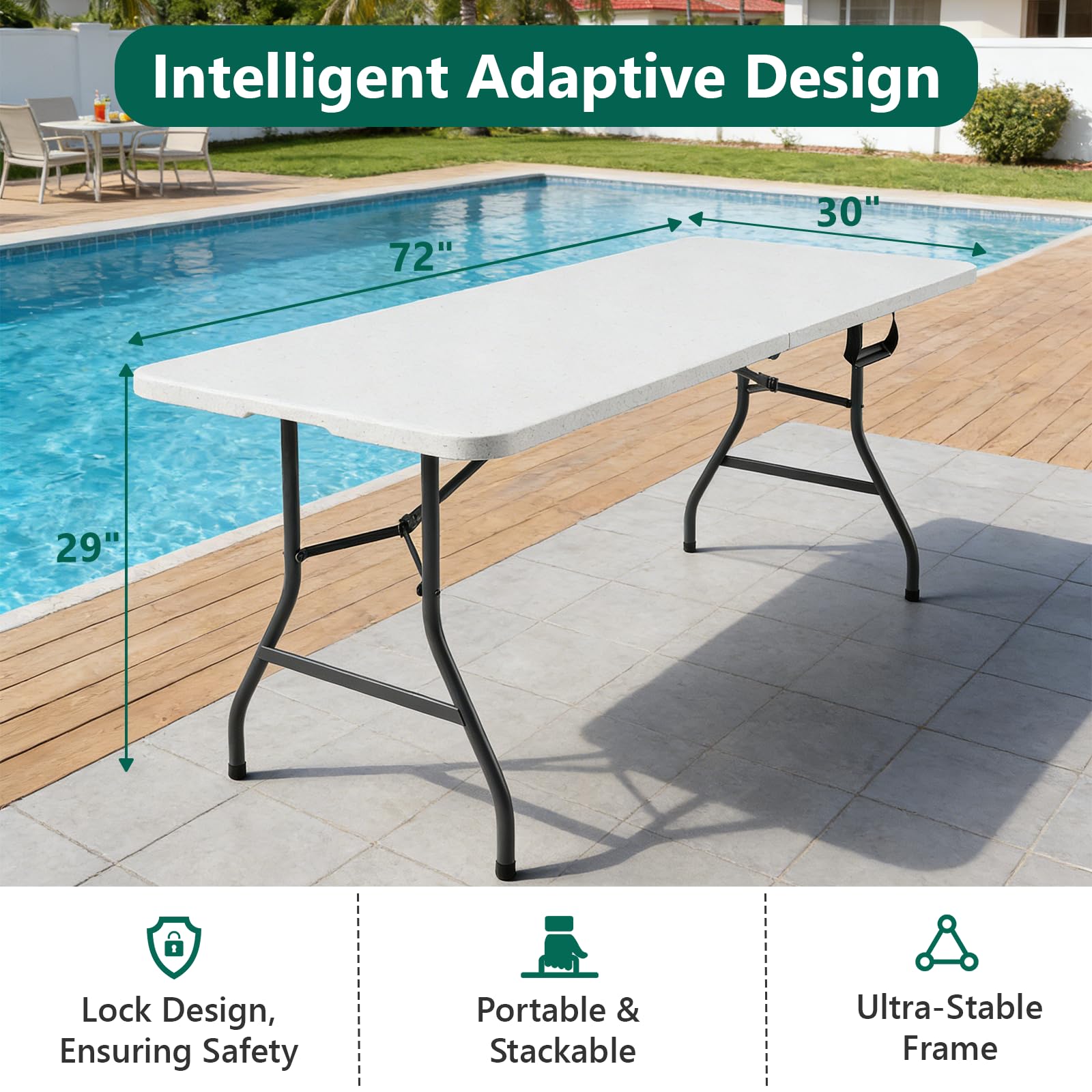 FurniEdge ready-to-use table unfolds instantly for quick events.