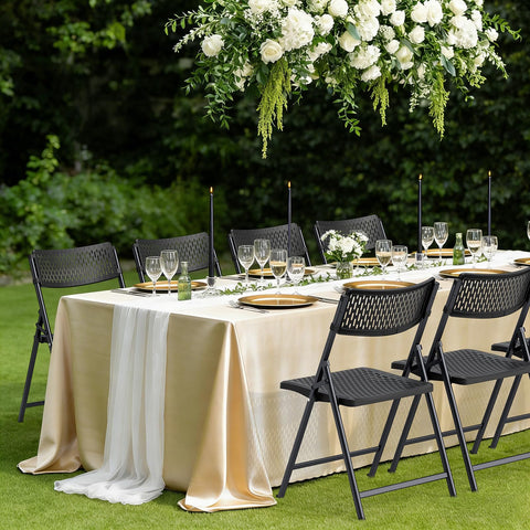 FurniEdge triangular-bracing folding chair: strong stability during gatherings