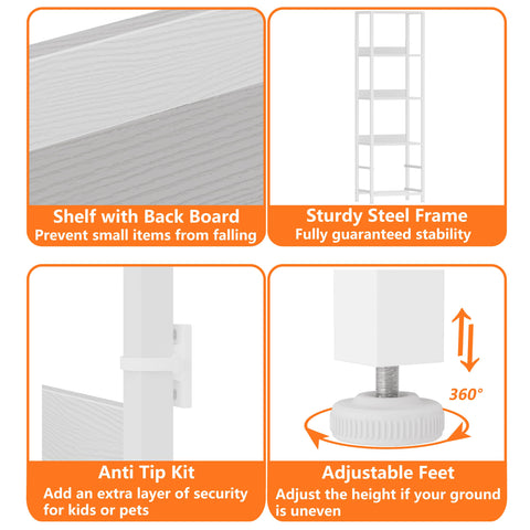 Furnulem 4-Tier Corner Shelf room setup in a corner for space-saving display