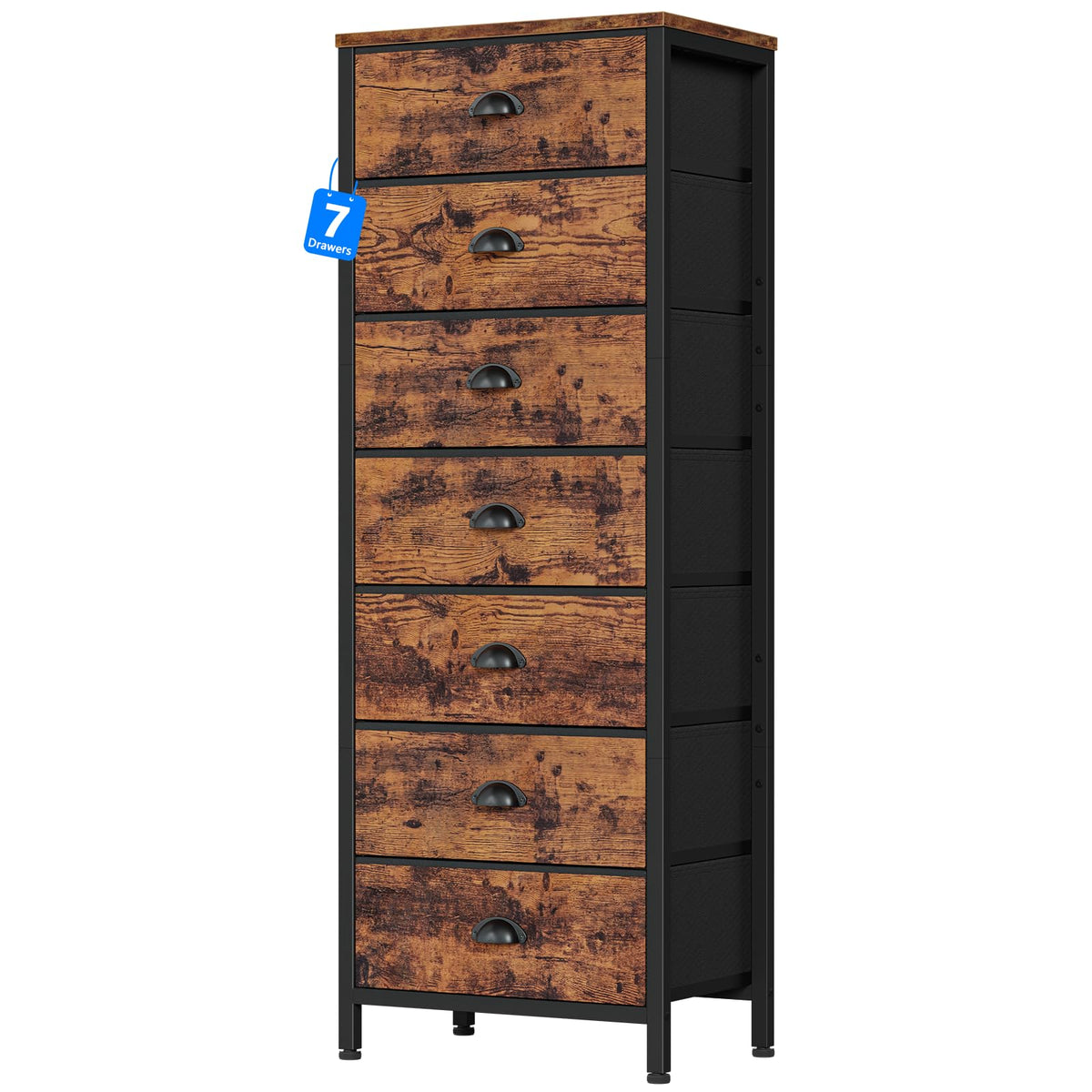 Furnulem seven-drawer bedroom dresser providing ample clothing storage.