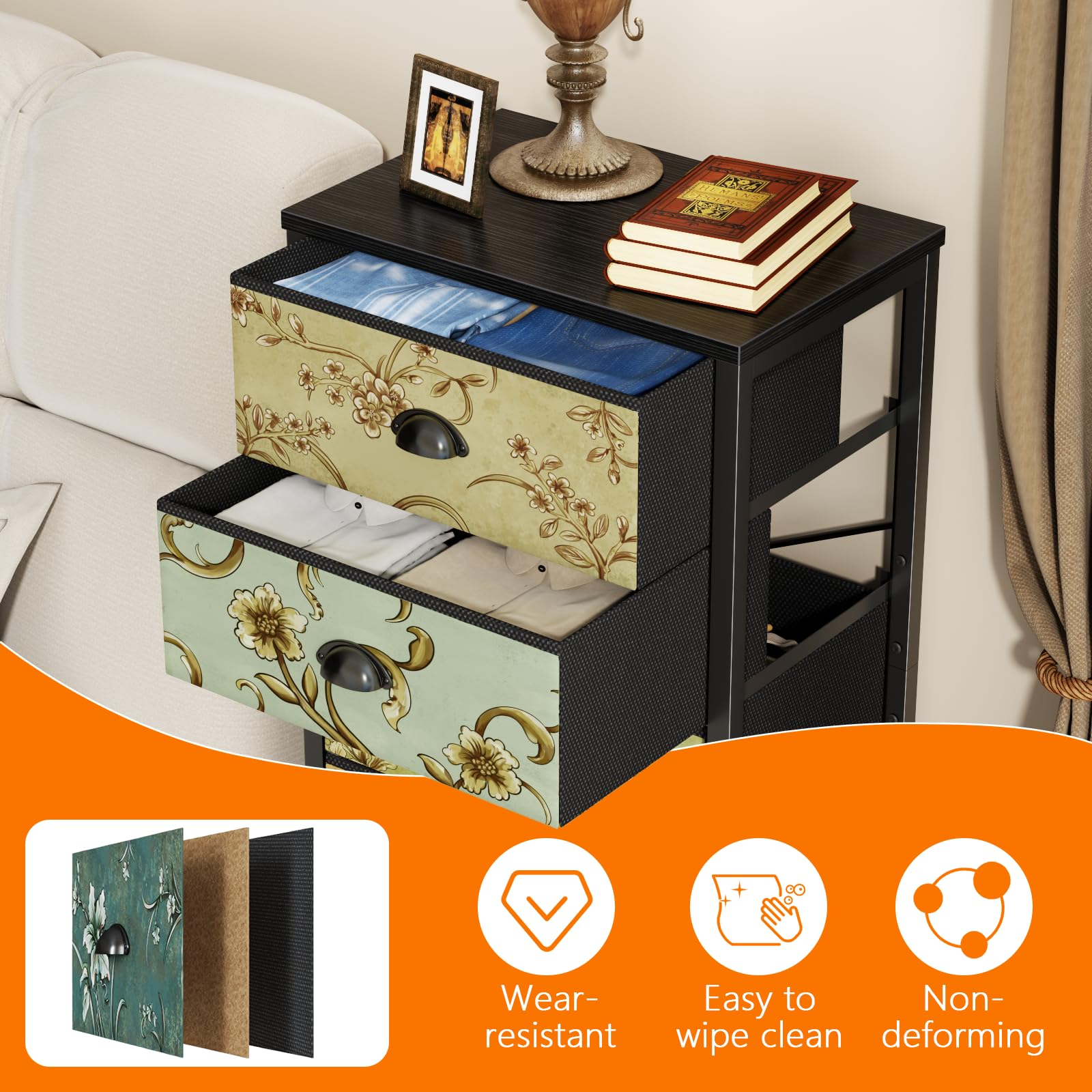 Furnulem bedroom storage keeps clothes and essentials neatly organized.