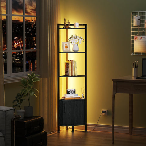 Furnulem corner shelf fits tight spaces, maximizing room in any foyer.