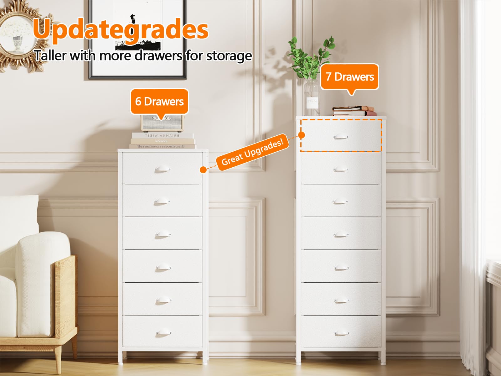 Furnulem dresser-bedroom-setup versatile for nightstand or bedside storage.