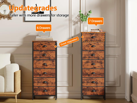 Furnulem bedside dresser doubles as a compact end table for nightly essentials.