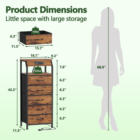 Furnulem dresser charging-station back view for flexible placement.