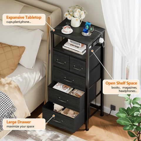 Furnulem fabric drawer stores clothing and accessories neatly
