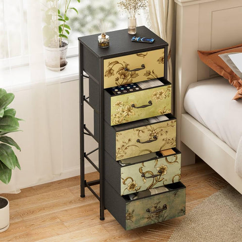 Furnulem fabric drawer close-up showing lightweight, safe organization for kids' clothing.