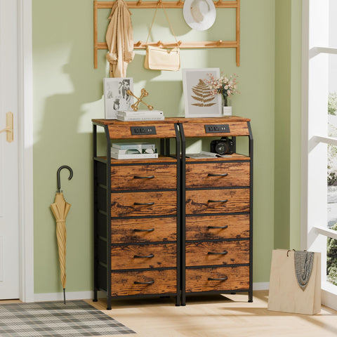 Furnulem fabric drawers close-up shows soft, organized storage.