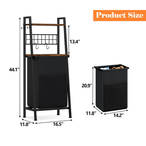 Furnulem Laundry Hamper 50L capacity for full loads.