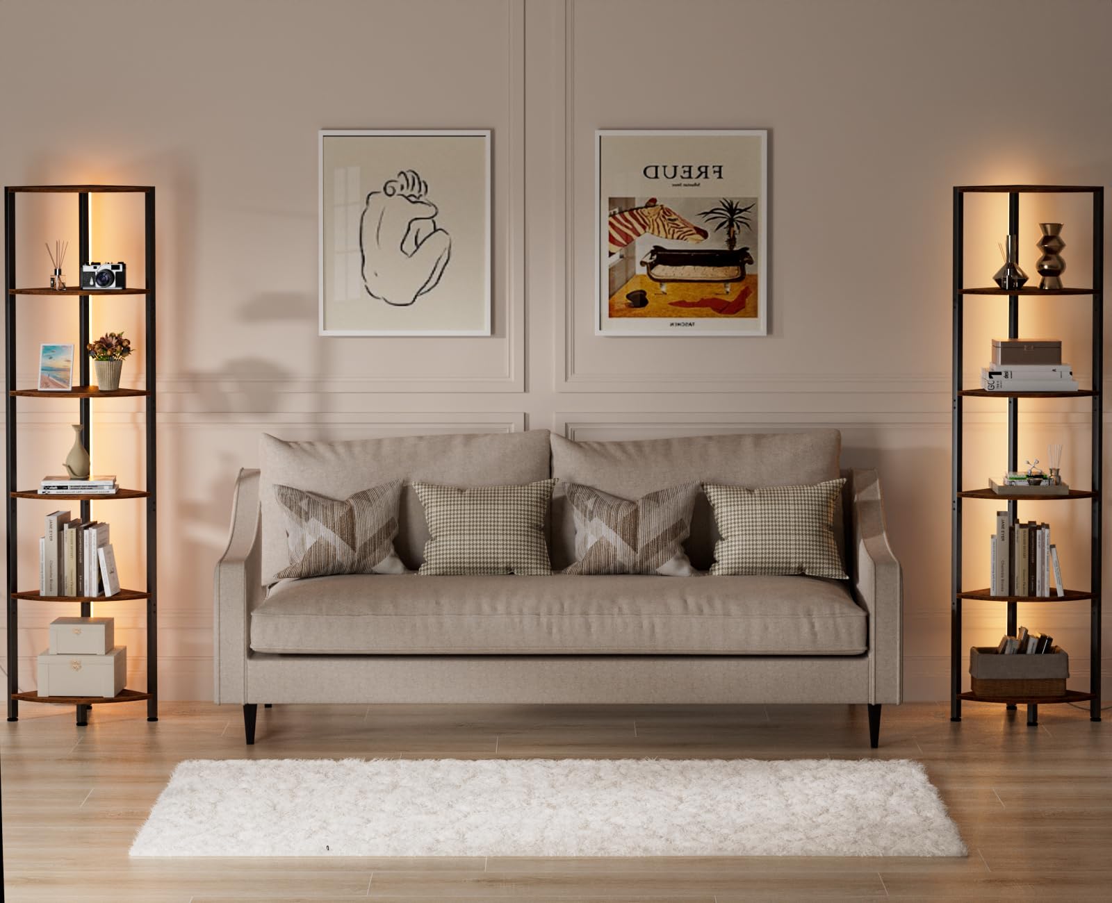Furnulem living-room setup shows versatile placement and mood lighting.
