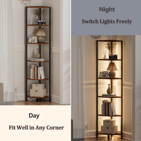 Furnulem metal-frame wood-shelves provide sturdy, durable support.