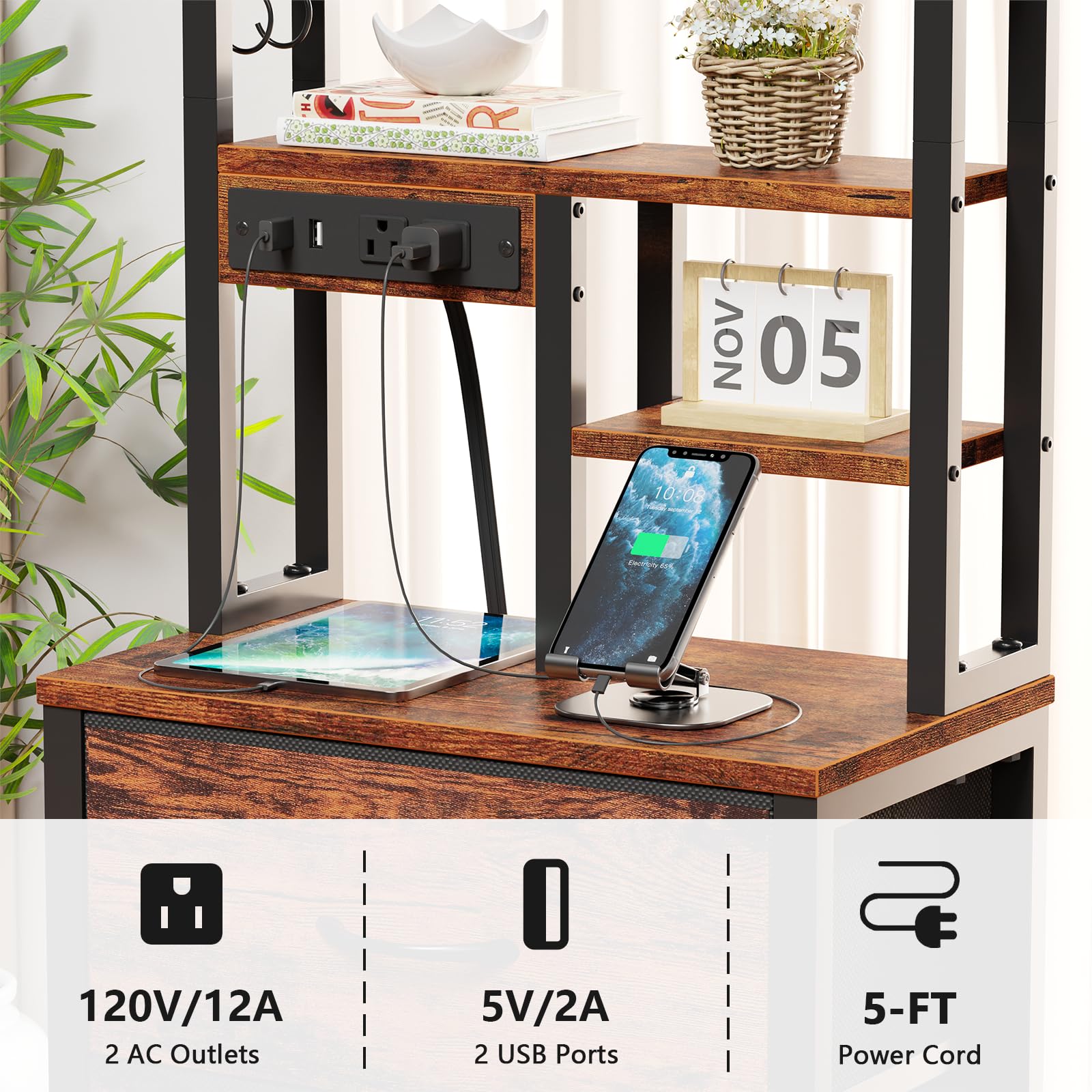 Furnulem LED bedside unit offers app and switch control for brightness.