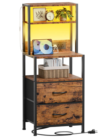 Furnulem night stand ideal bedside table for bedroom or office use