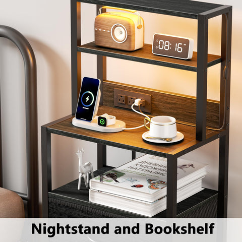 Furnulem night stand maximizing vertical space for small rooms