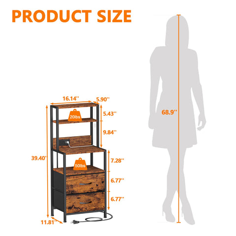 Furnulem night stand fabric drawers close-up showing soft storage for personal items