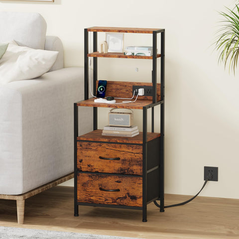 Furnulem night stand LED lights with warm color options for cozy ambience