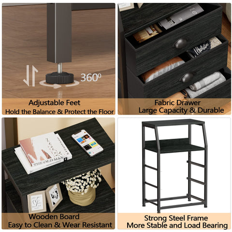 Furnulem nightstand anti-toppling device enhances bedroom safety.