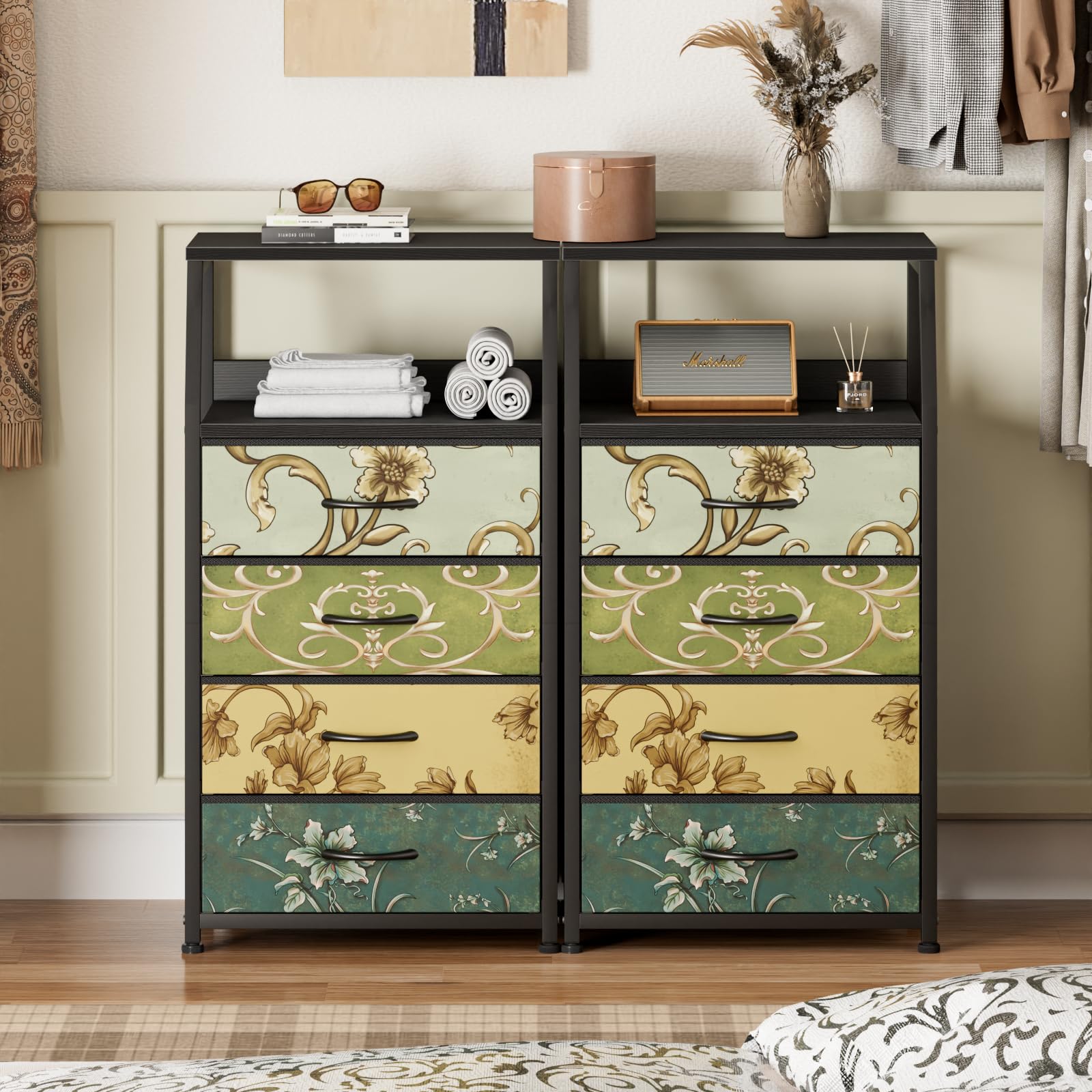 Furnulem Retro Dresser compact-dimension fits tight bedrooms and entryways.