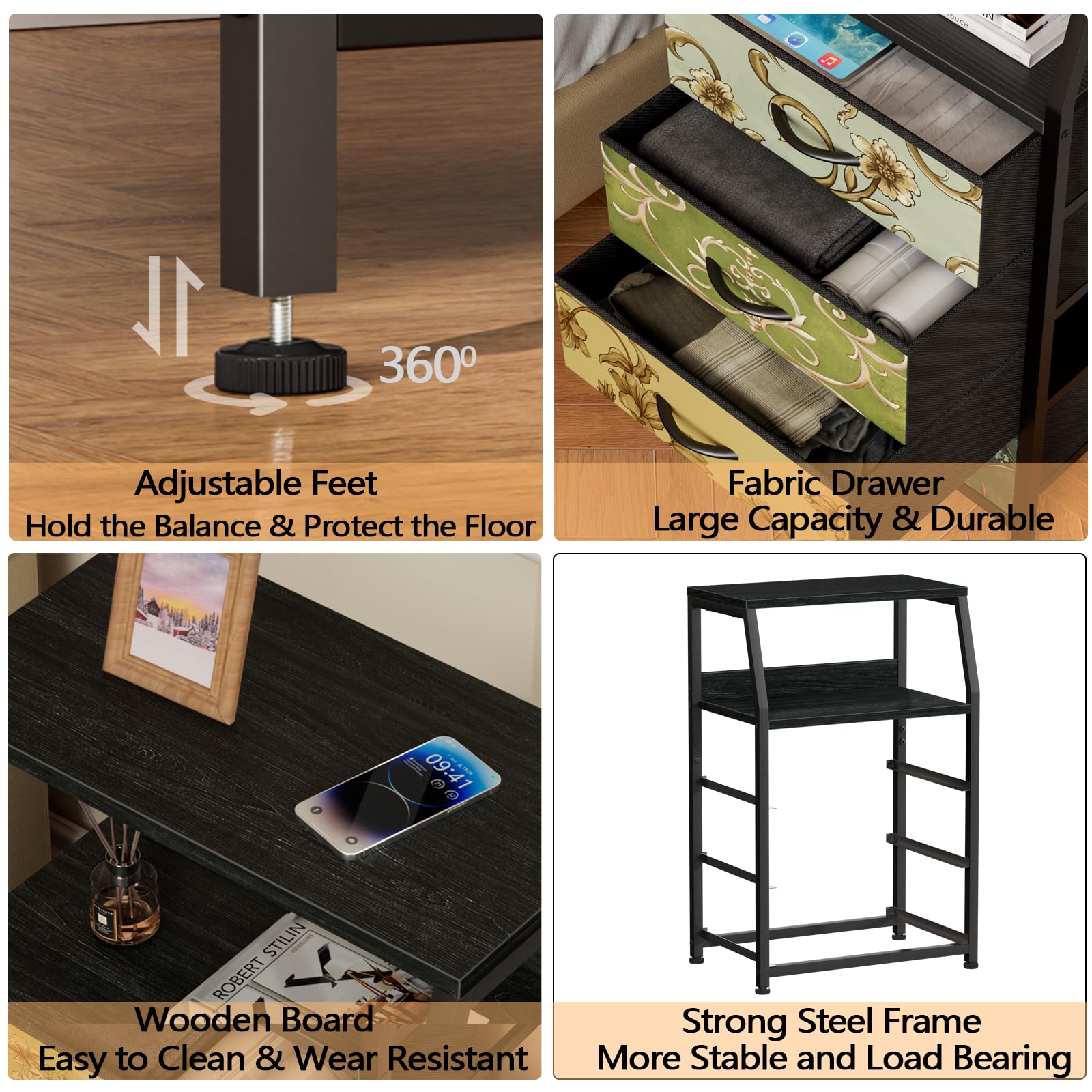 Furnulem Retro Dresser is easy to assemble with included tools and instructions.