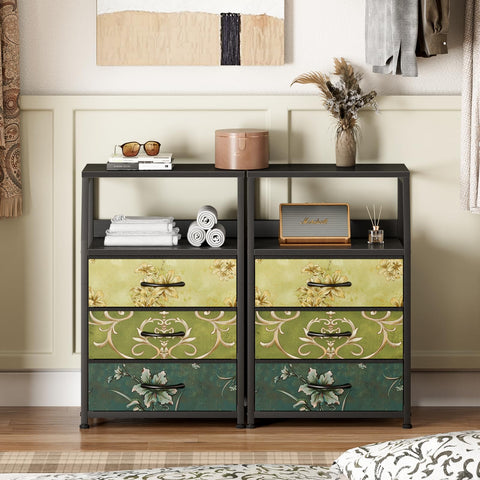 Furnulem Retro night stand metal frame provides strong, stable support.