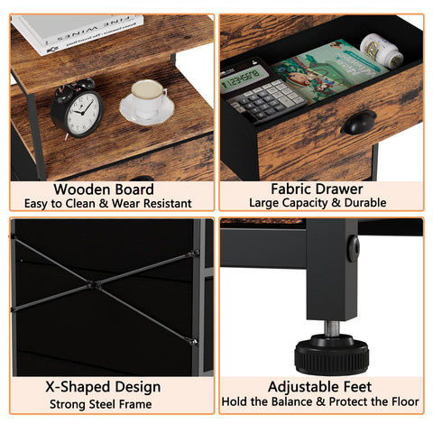 Furnulem sturdy metal frame delivers reliable support for daily organization.