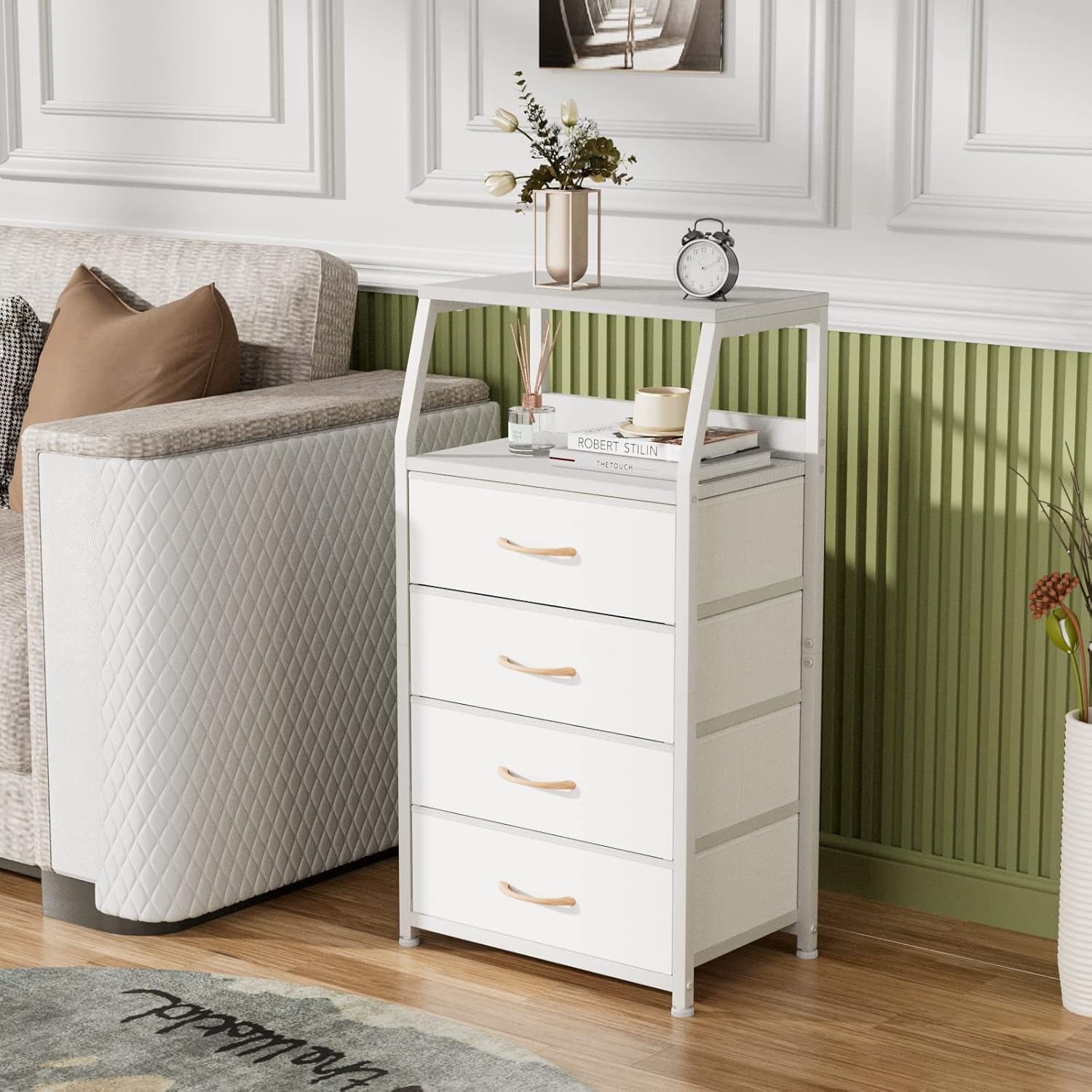 Furnulem PVC fabric drawer detail highlighting lightweight, safe daily use.