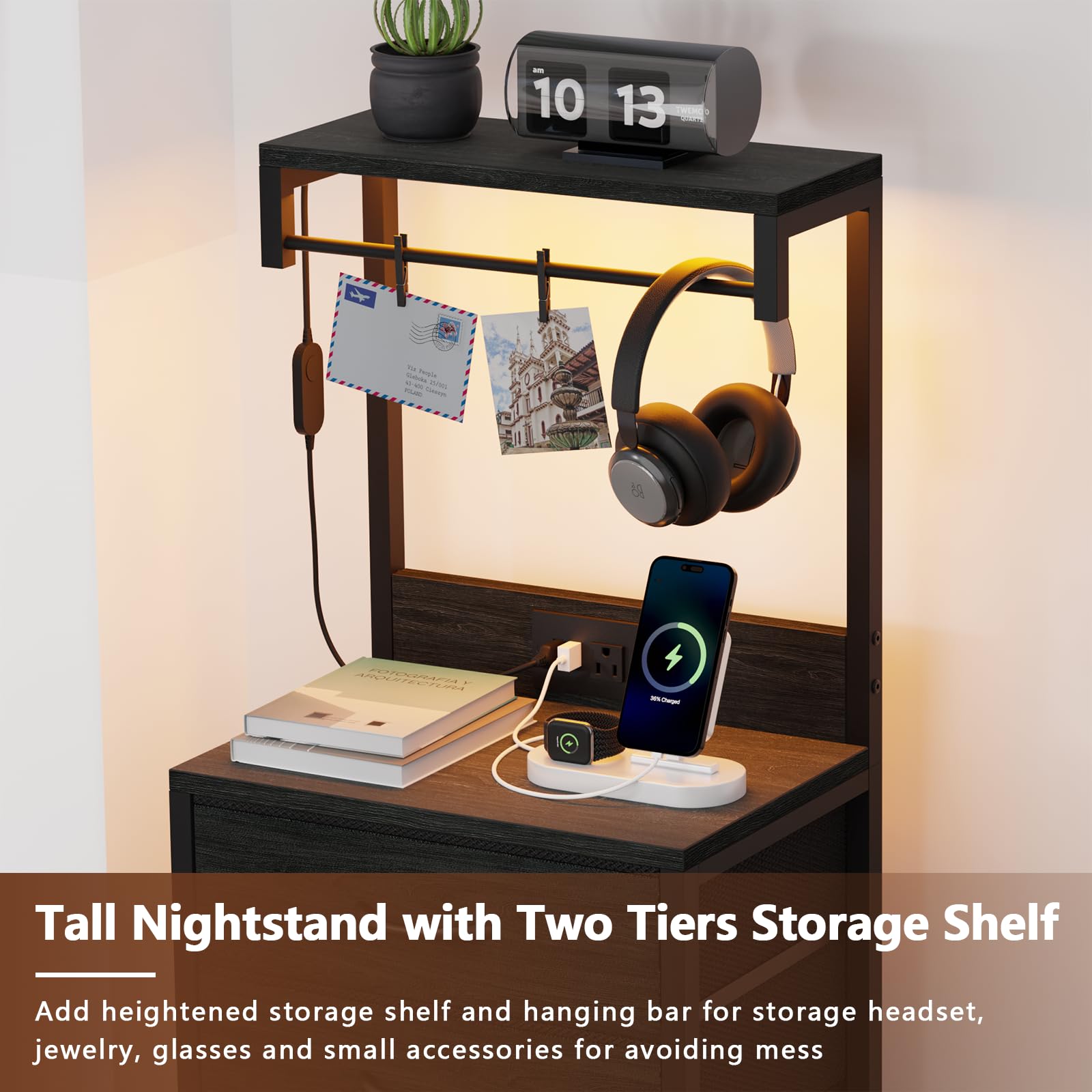Furnulem fabric drawers provide discreet storage to keep small items organized.