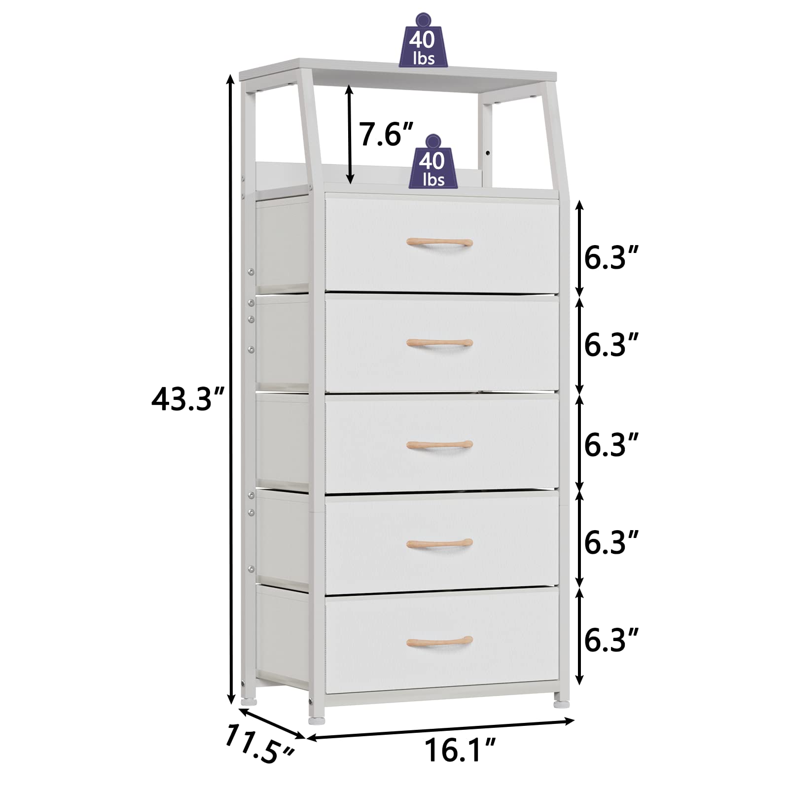 Furnulem white dresser is easy to assemble with included tools and instructions.