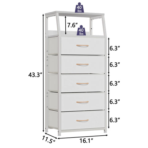 Furnulem white dresser is easy to assemble with included tools and instructions.