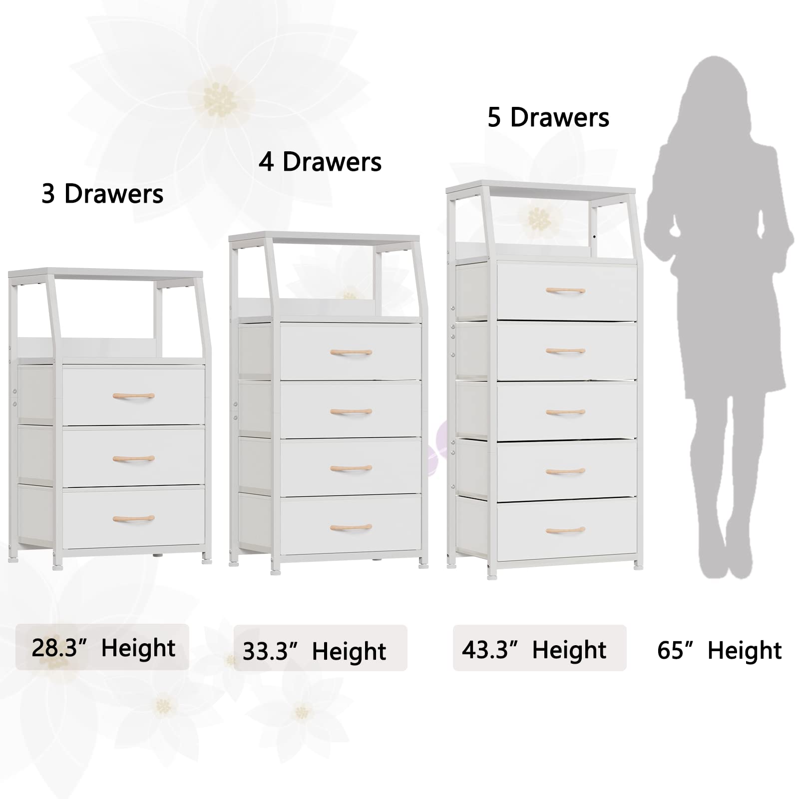 Furnulem slim-profile dresser saves space in tight rooms.